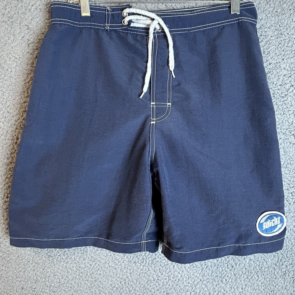 Vintage 1990s Gotcha Surf Board Shorts Nylon Drawstring Size 33 (Fits 30) Y2K